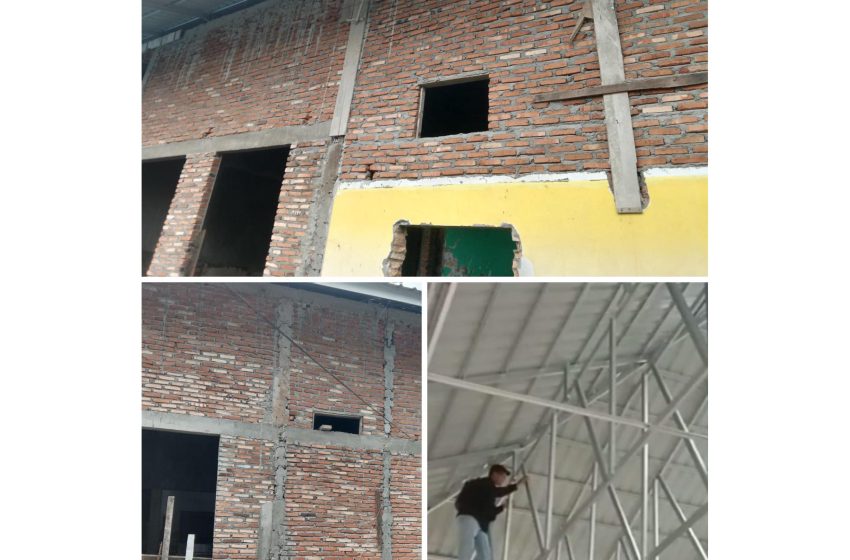  Gunakan Baja Ringan ‘Abal-abal, Pembangunan Poned Puskesmas Lab. Ruku Diduga Mark-Up?