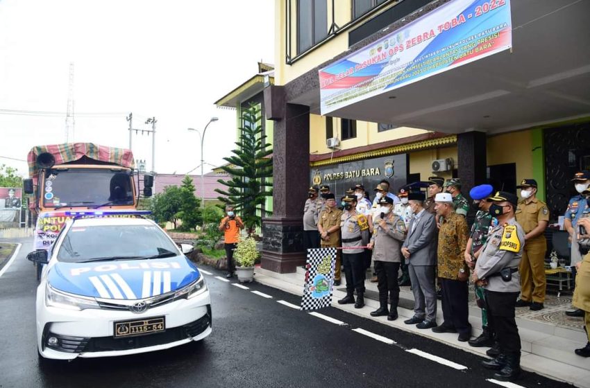  Bupati Zahir Pimpin Apel Ops Zebra Toba 2022 di Mako Polres Batu Bara