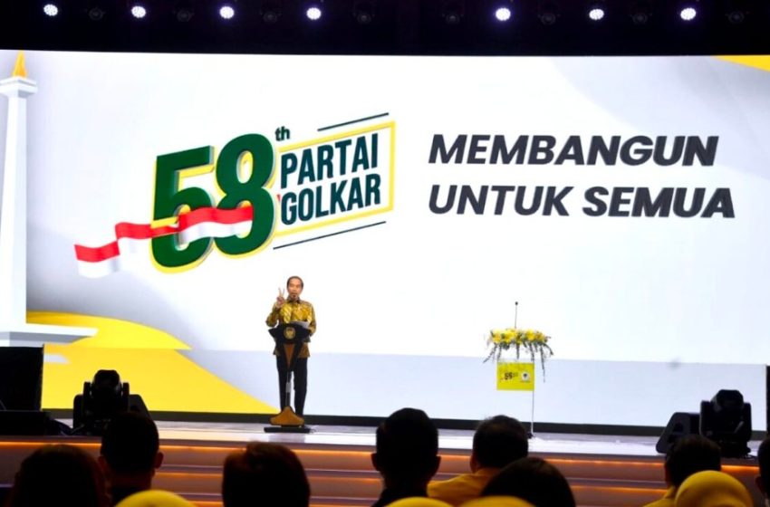  Presiden Jokowi Hadiri Puncak Peringatan HUT ke -58 Partai Golkar