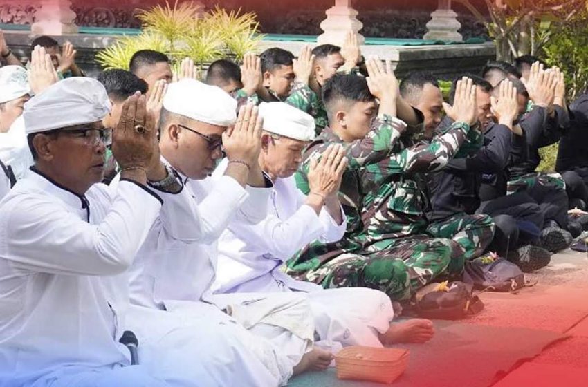 Demi Keamanan KTT G20, TNI-Polri Bersama Masyarakat Hindu Gelar Doa Bersama