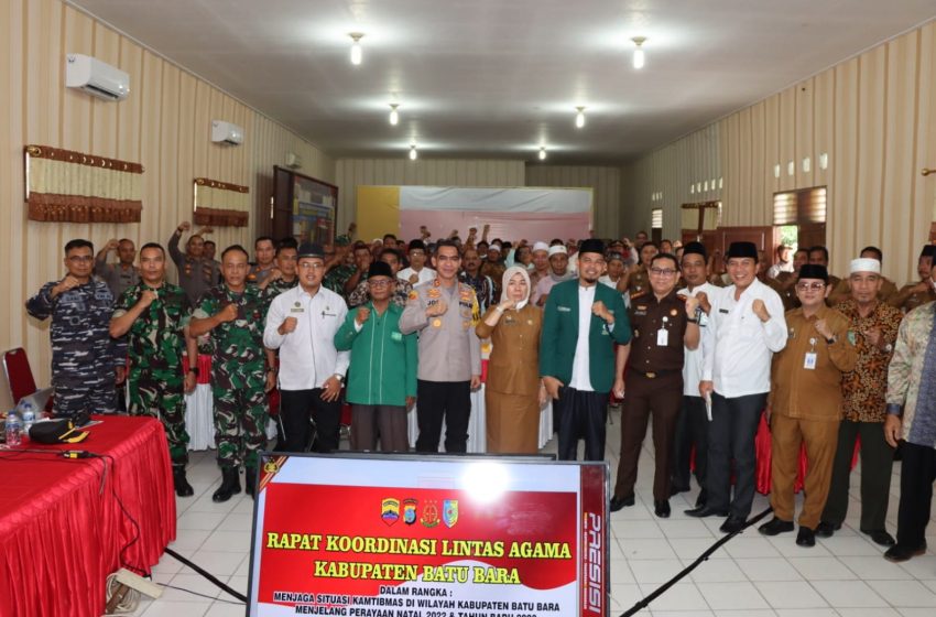  Forkopimda Gelar Rapat Koordinasi Lintas Agama Jelang Nataru di Polres Batu Bara