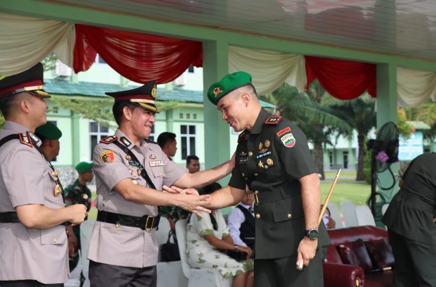  Kapolres Batu Bara Hadiri Pelaksanaan Serah Terima Jabatan Dan Yonif 126/KC
