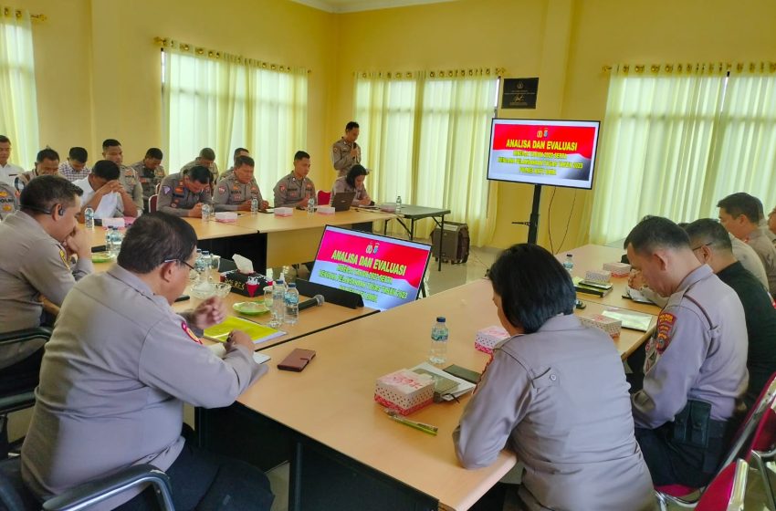  Evaluasi Kinerja Jajarannya Kapolres Batu Bara Pimpin Anev Awal Tahun 2023