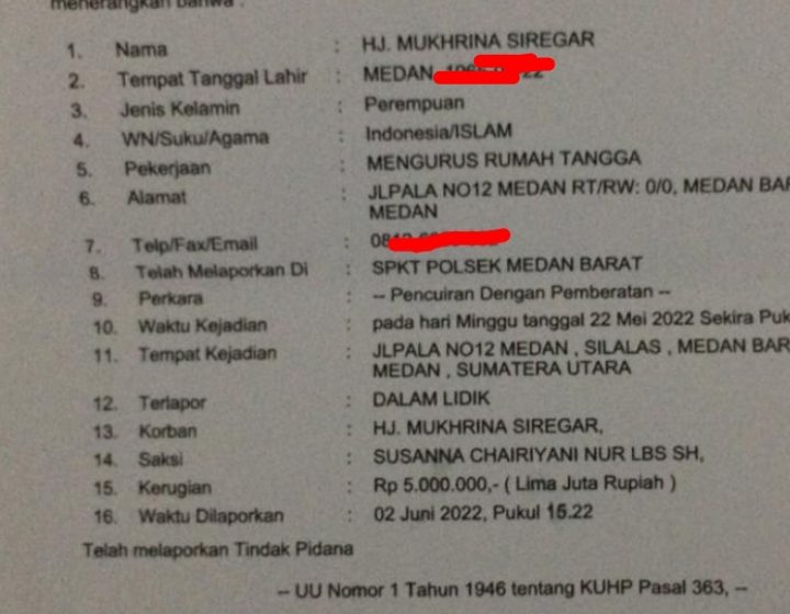  Pelaku Curat Masih Berkeliaran di Wilkum Polsek Medan Barat