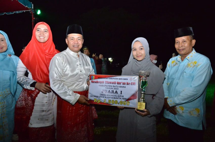  Apresiasi Pemenang MTQ Tingkat Kabupaten Batu Bara, Bupati Zahir Berikan Hadiah Umrah