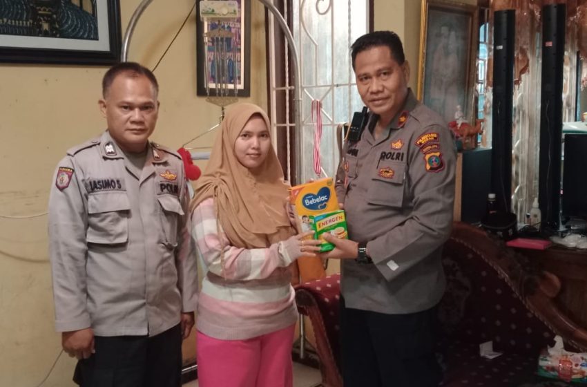  Kapolsek Patumbak Sambangi Anak Asuh Stunting dan Berikan Sembako di Bulan Suci Ramadhan
