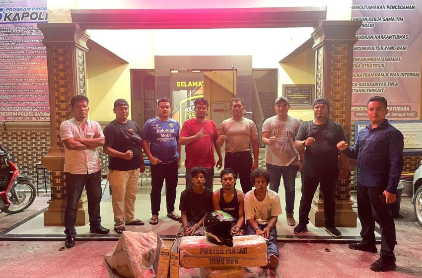  3 Pelaku Pembobolan Gudang Dinkes P2KB Batu Bara di Amankan Opsnal Resum Polres Batu Bara, Segini Jumlah Barang Yang Hilang.!
