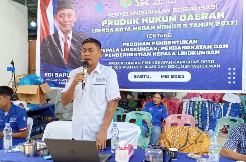  Anggota DPRD Medan Edi Saputra Sosialisasikan Perda Pengangkatan Kepling, Berikut Aturan dan Persyaratannya