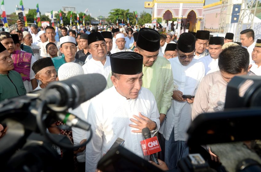  Salat Iduladha Bersama Ribuan Warga, Gubernur Sumut Edy Rahmayadi Ajak Masyarakat Teladani Keiklasan Nabi Ibrahim