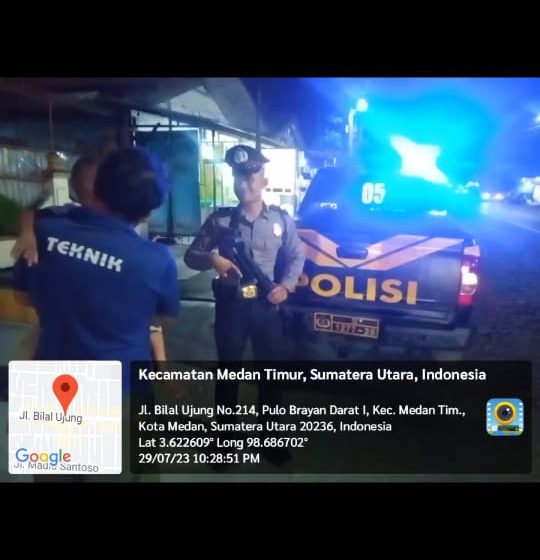  Samapta Polrestabes Medan Patroli Blue Light, Kompol Adam Malik : Cegah Begal, Gemot, 3C dan Gangguan Kamtibmas