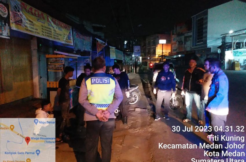  Kapolsek Deli Tua Pimpin Patroli Berantas 3C, Begal dan Genk Motor