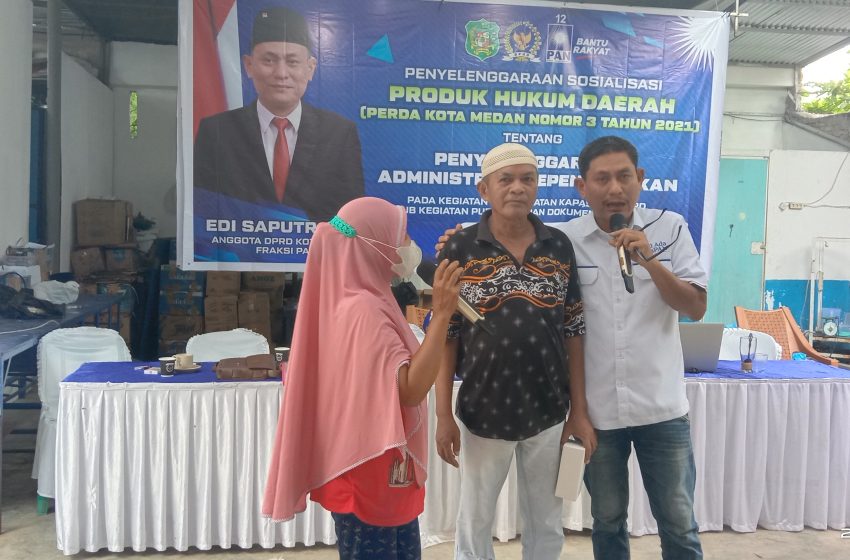  Edi Saputra Gelar Sosialisasi Perda, Masih Banyak Warga Medan Belum Miliki Dokumen Adminduk