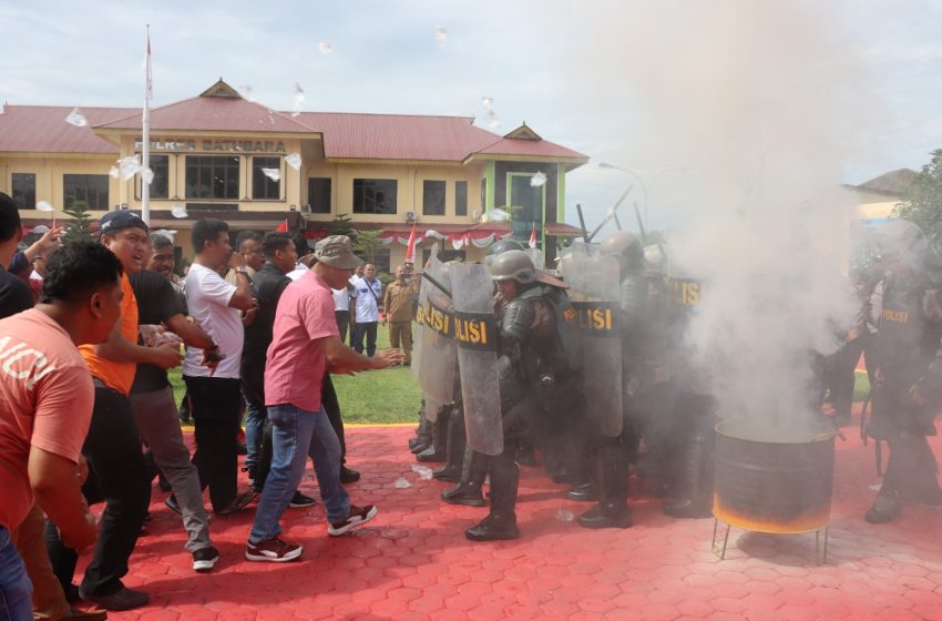  Jelang Pemilu 2024, Polres Batu Bara Gelar Simulasi Sispamkota