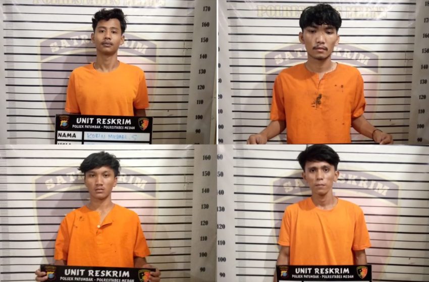  Polisi Tangkap Empat Pelaku Curas Beraksi Dibawah Fly Over Amplas