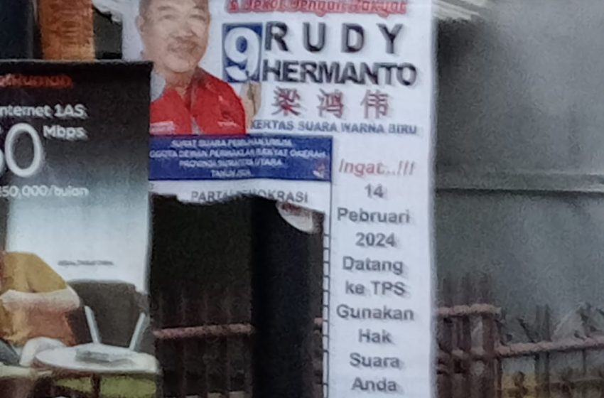  Spanduk dan Banner Banyak Dirusak, Legislator PDIP Rudy Hermanto : Lawan Segala Bentuk Intimidasi