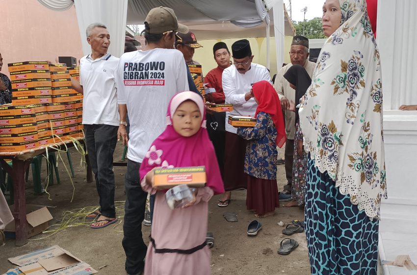  H. Janmat Sembiring SE Pulang Kampung Santuni 350 Anak Yatim, Sembari Gaungkan  Prabowo-Gibran 2024