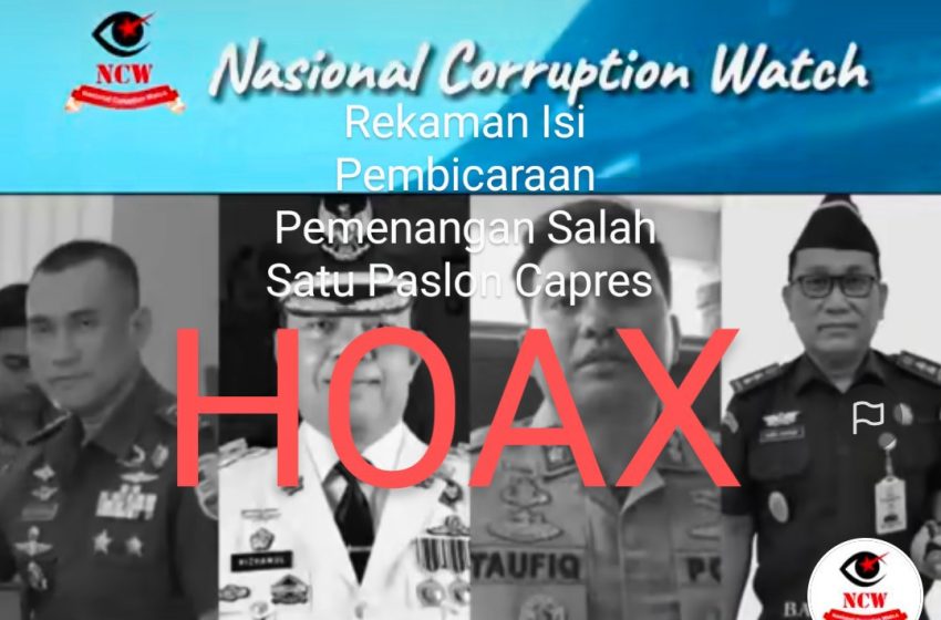  Catut Nama dan Poto Pejabat Tinggi Batu Bara Untuk Pemenangan Capres Ternyata Hoax, Pelaku Terancam Penjara