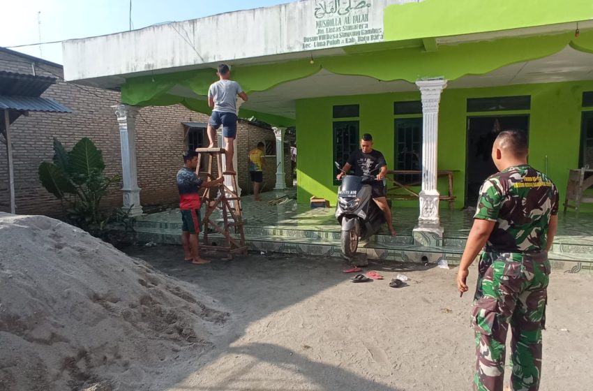  Satgas TMMD Rehab Mushallah Al Falah di Simpang Gambus