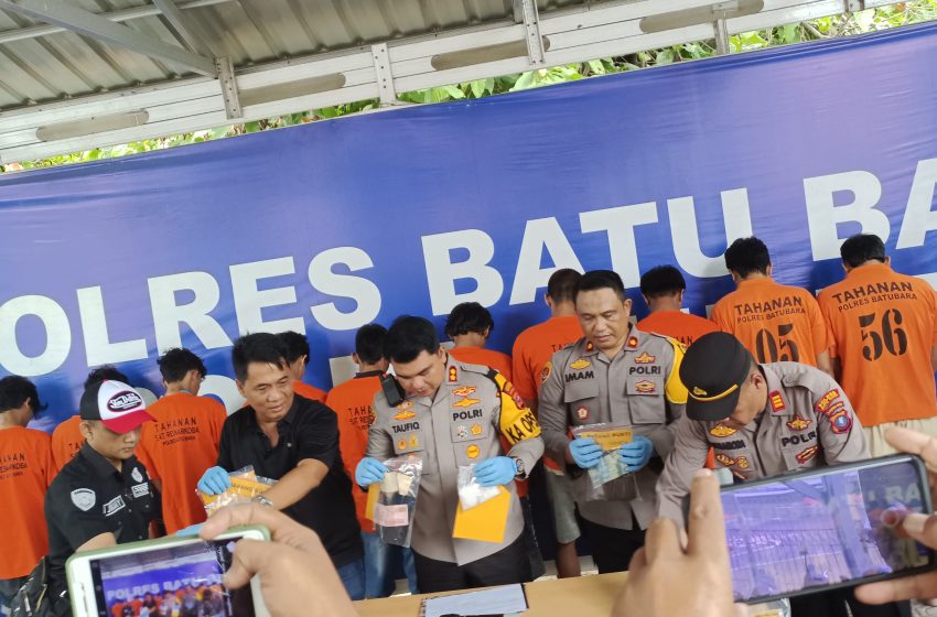  Gelar Pers Release, Kapolres Batu Bara Paparkan Tangkapan Judi dan Narkoba