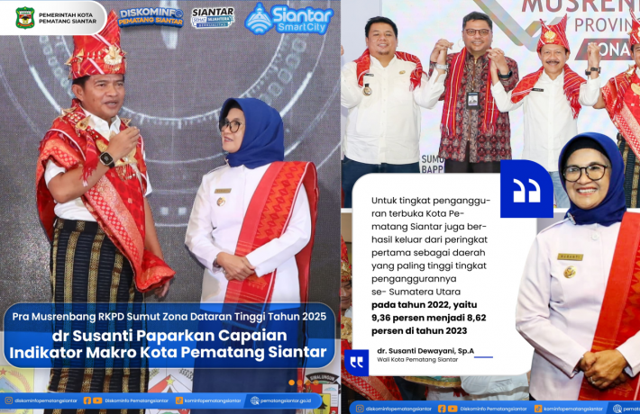  Pra Musrenbang RKPD Sumut Zona Dataran Tinggi Tahun 2025, dr Susanti Paparkan Capaian Indikator Makro Kota Pematang Siantar