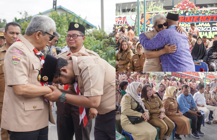  dr Susanti Bersama Erizal Ginting Lepas Pemberangkatan Jenazah Tokoh Pramuka M Akhiri Trisko