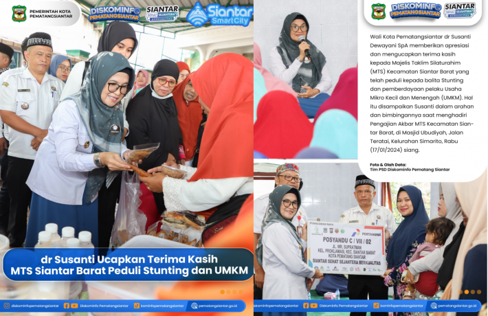  dr Susanti Ucapkan Terima Kasih MTS Siantar Barat Peduli Stunting dan UMKM