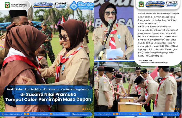 Hadiri Pelantikan Mabiran dan Kwarran se Pematangsiantar dr Susanti Nilai Pramuka Tempat Calon Pemimpin Masa Depan
