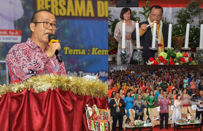  dr Susanti Diwakili Asisten Administrasi Umum Hadiri Perayaan Natal dan Tahun Baru Disdik Pematang Siantar