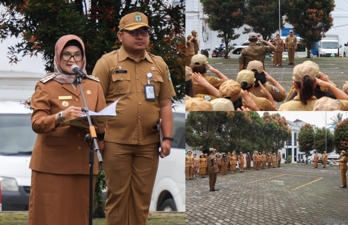  Pimpin Apel Pagi Gabungan di Dinkes dr Susanti Sampaikan 11 Puskesmas di Pematang Siantar Raih Akreditasi Paripurna