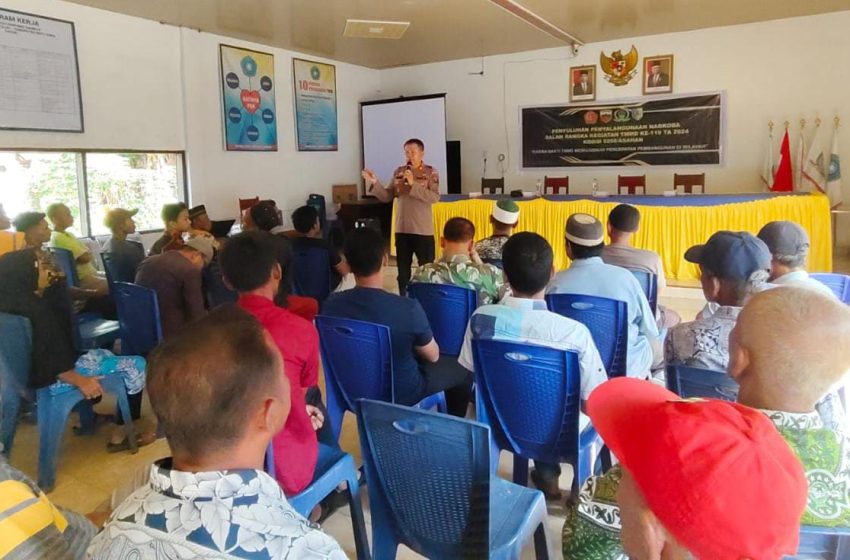  TMMD Edukasi Warga Bahaya Narkoba di Simpang Gambus