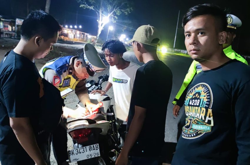  Razia Skala Besar 10 Motor Knalpot Brong Ditangkap Tim Polsek Indrapura