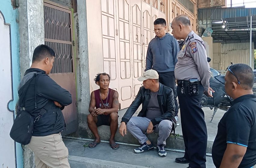  ODGJ Lempar Kaca Stealing Warga, Personil Polsek Indrapura Gercep Amankan Pelaku