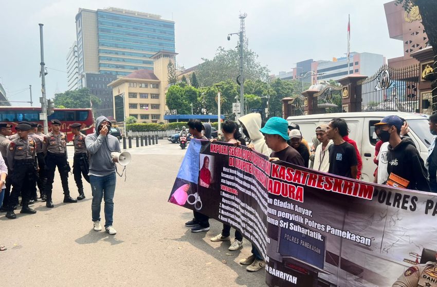  Demo Mabes Polri Atas Kasus Nenek Bajriyah, Pamekasan Progres Minta Kapolres dan Kasatreskrim Dicopot