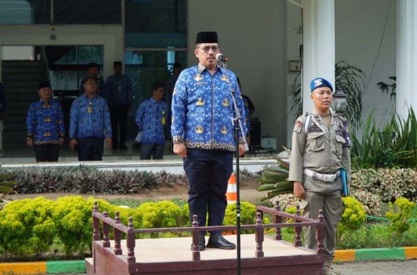  Asisten Administrasi Umum Pimpin Upacara Hari Otonomi Daerah XXVII Tahun 2024 Pemkab Langkat
