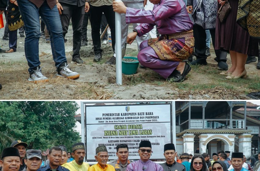  Pj. Bupati Nizhamul Pasang Plang Istana Niat Lima Laras Sekaligus Resmikan Sebagai Cagar Budaya