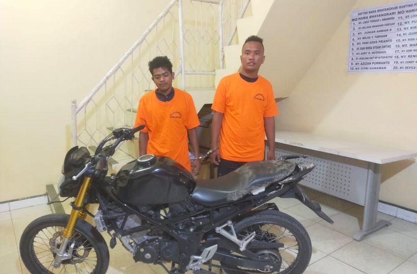  Curi Septor CBR Milik Warga, 2 Pria Diamankan Polsek Lima Puluh