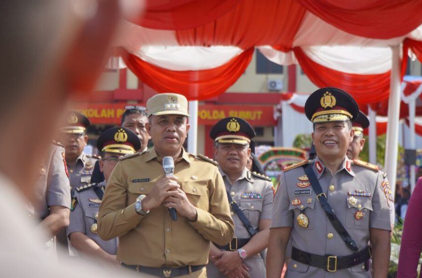  Pj. Bupati Langkat Faisal Hasrimy: Selamat Datang di Negeri Bertuah pada Pembukaan Diktuba Polri Gel. II SPN Hinai