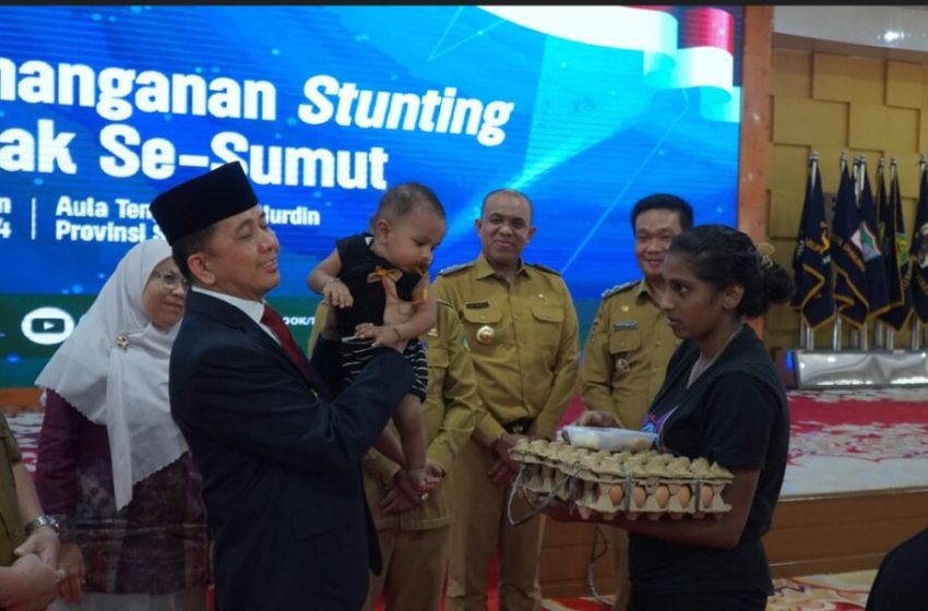  Pj. Bupati Langkat Ikuti Gerakan Penanganan Stunting Serentak se-Sumut, Wujudkan Generasi Emas