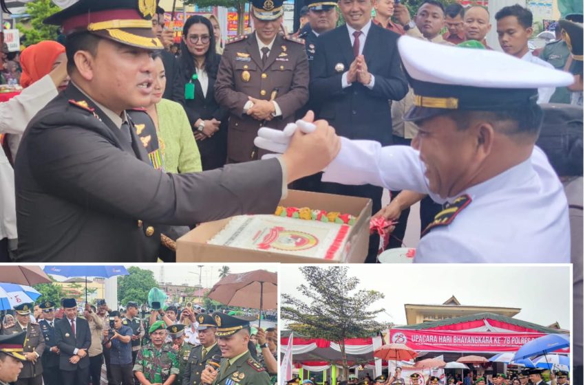  Polres Batu Bara Gelar Apel HUT Bhayangkara Ke-78