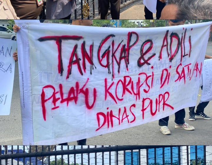  KAMPEDA Aksi: Massa Minta Kejatisu Usut Dugaan Korupsi di Dinas PUPR Batu Bara