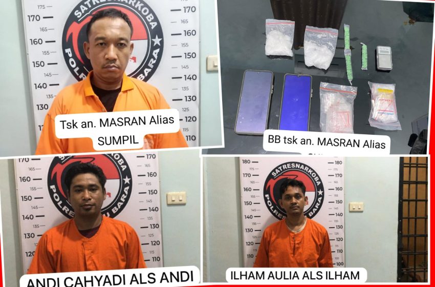  Pengedar ” Nyanyi” 2 Pemasok Ekstasi dan Shabu Diciduk Satres Narkoba Polres Batu Bara