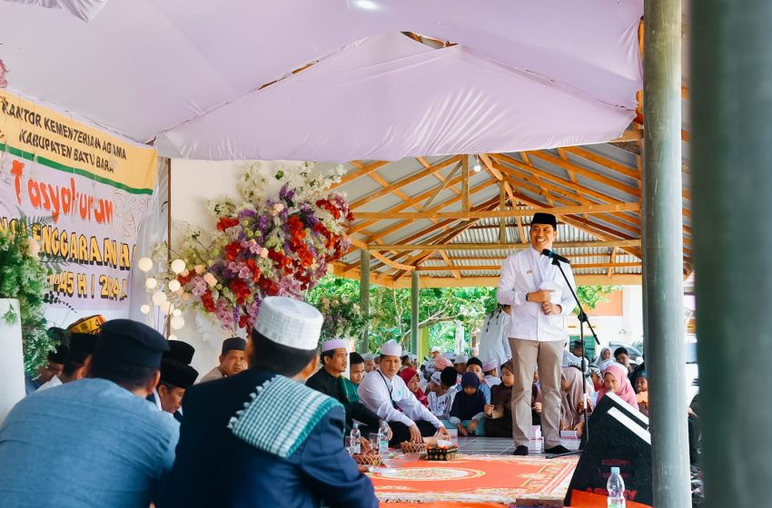  Pj Bupati Batu Bara Hadir Tasyakuran Jemaha Haji 1445 H di Pesantren Al Muklhisin