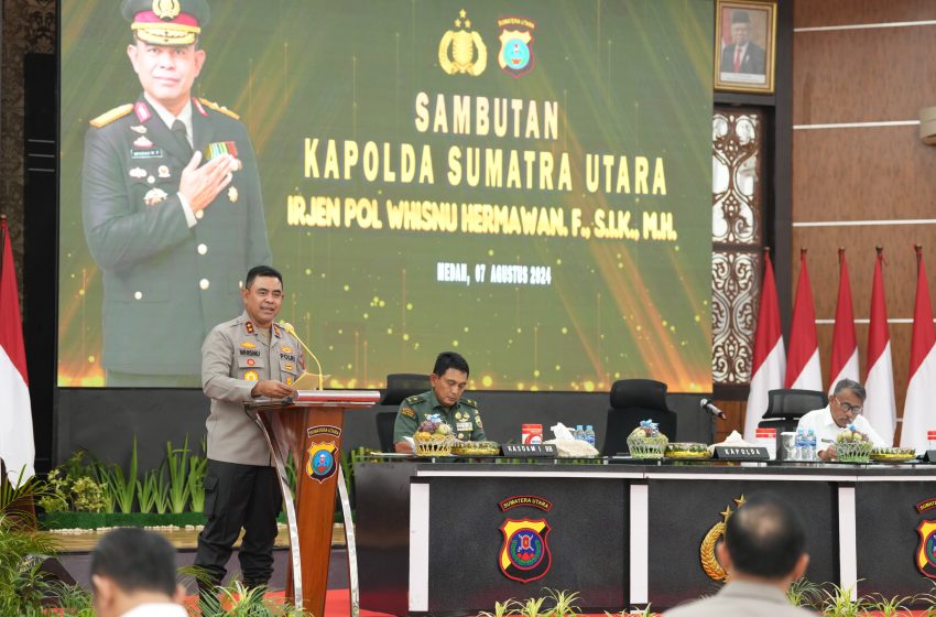  Kapolda Sumut Pimpin Rakor Lintas Sektoral : Wujudkan Pilkada Serentak 2024 yang Aman, Damai dan Demokratis