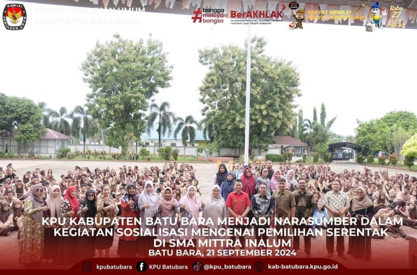  KPU Batu Bara Bersama SMA Swasta Mitra Inalum Sosialisasi Pemilih Pemula Pilkada 2024