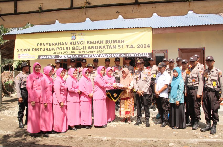  Siswa SPN Hinai Polda Sumut, Bedah Rumah Orang Tua Hidup Sebatang Kara