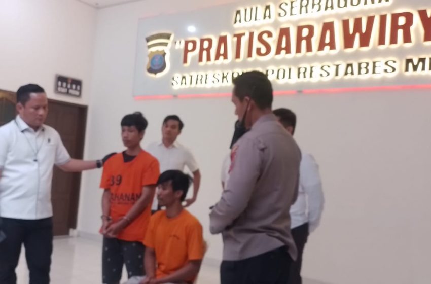  Tim Gabungan Polrestabes Medan Amankan 2 Pelaku Curas di Jalan Cemara Medan Timur