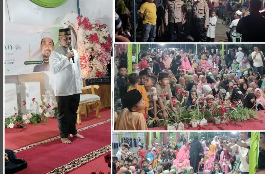  Polsek Medang Deras PAM Maulid Nabi Muhmmad SAW 1446 H/ 2024, Paslon No. Urut 1 H. Darwis Hadir Beri Himbauan.!