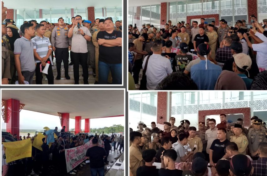  Diduga Berpihak Ke salah Satu Paslon, Ratusan Massa Demo Tuntut Netralitas ASN Batu Bara