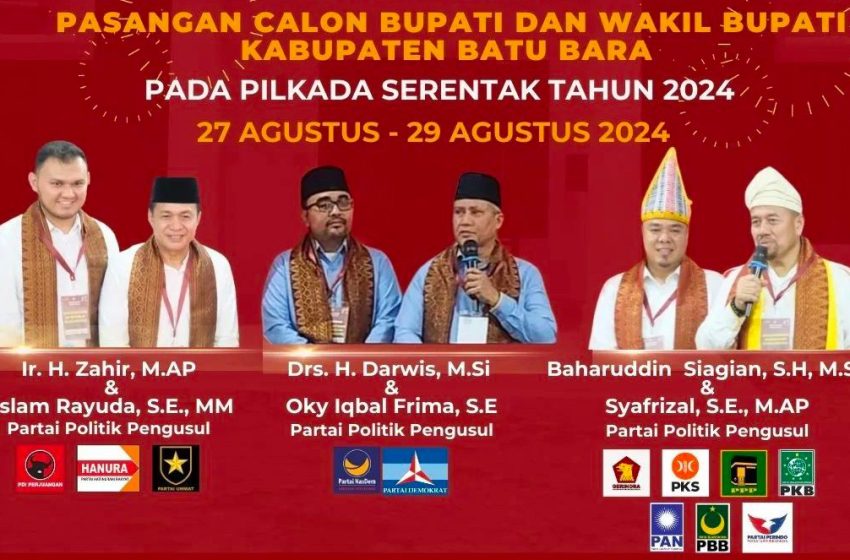  KPU Batu Bara Tetapkan 3 Nama Paslon Bupati dan Wakil Bupati Batu Bara 2024, Golkar “Abstain”?