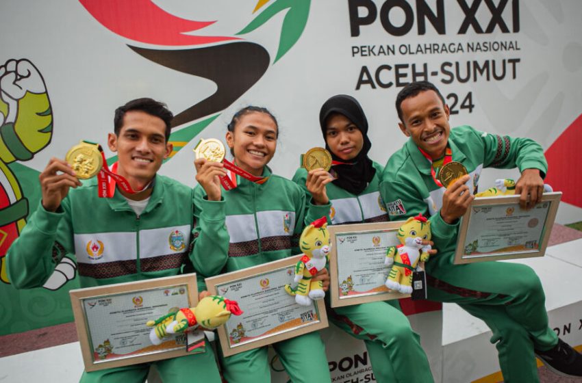 Tim Atlet Sumut Pecahkan Rekor Nasional Dan PON Nomor 4×400 Estafet Mixed
